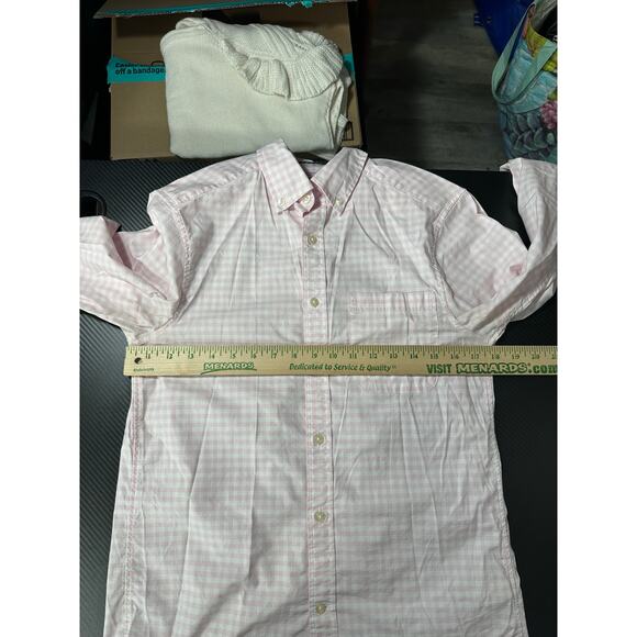 Vineyard Vines OTG Performance Dress Shirt Pink Plaid Size XS Mens brrr fabric - Picture 4 of 11
